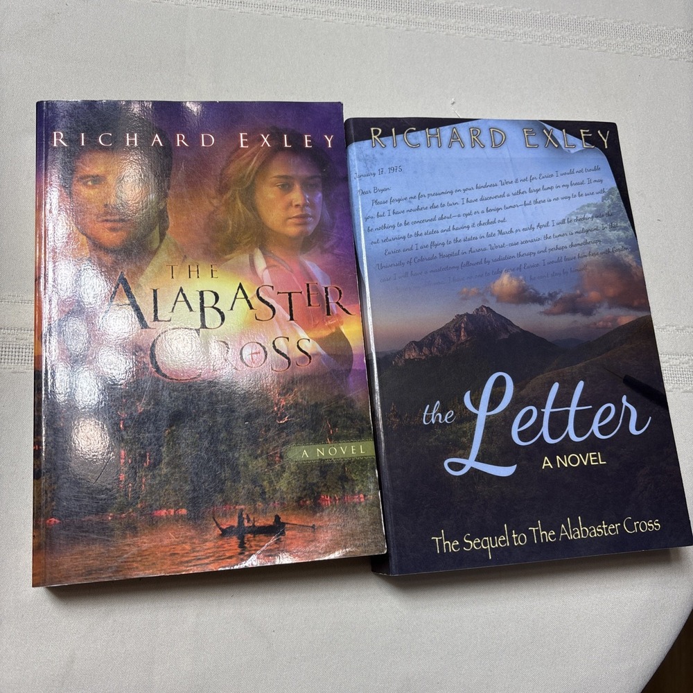 The Alabaster Cross & The Letter By Richard Exley Book Lot Excellent Condition
